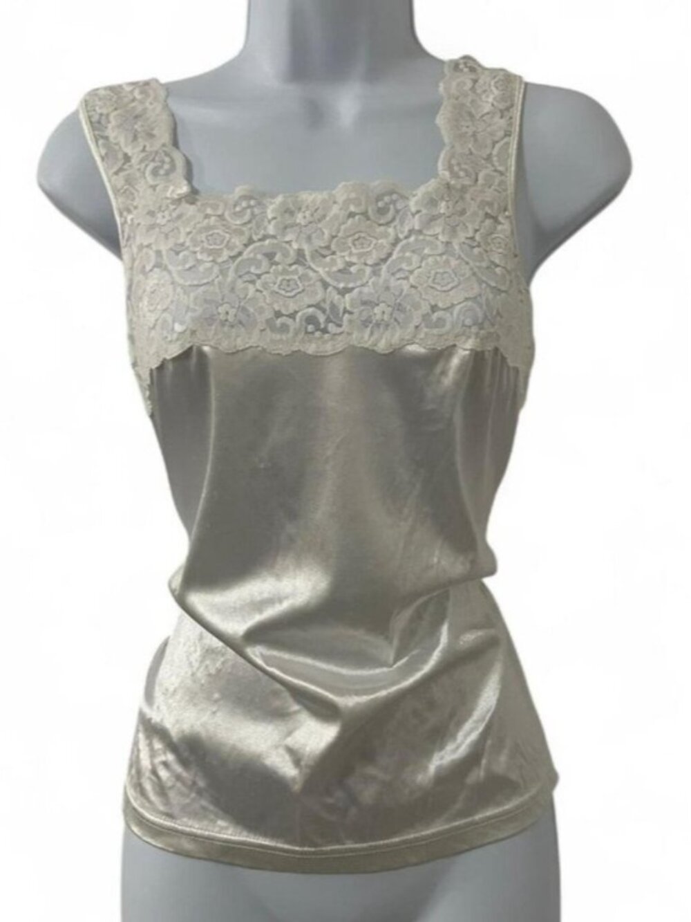 Y2K Women’s Satin cami Top blouse lace trim fairy coquette whimsigoth boho